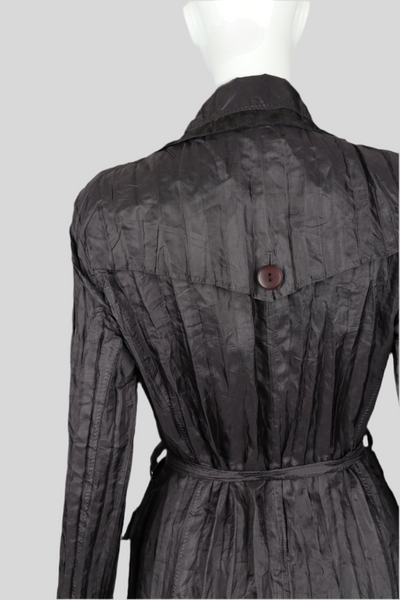 Specchio Pleats Plissé Lightweight Coat