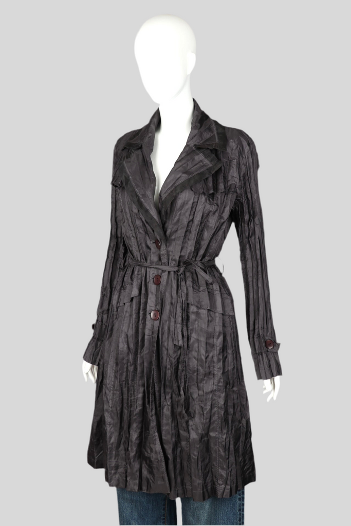 Specchio Pleats Plissé Lightweight Coat