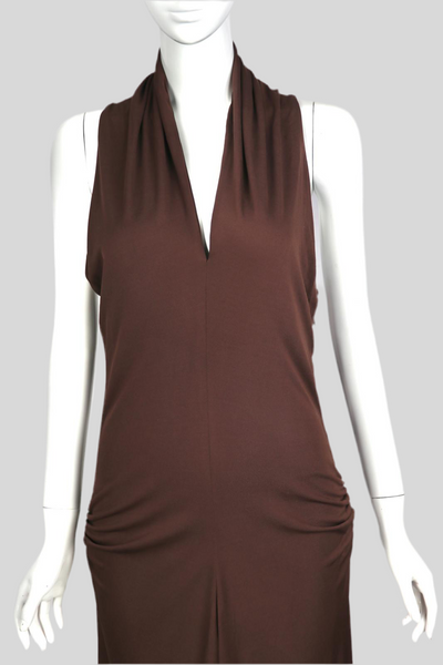 Celine Brown Jersey Dress