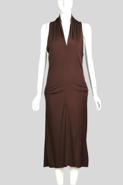 Celine Brown Jersey Dress