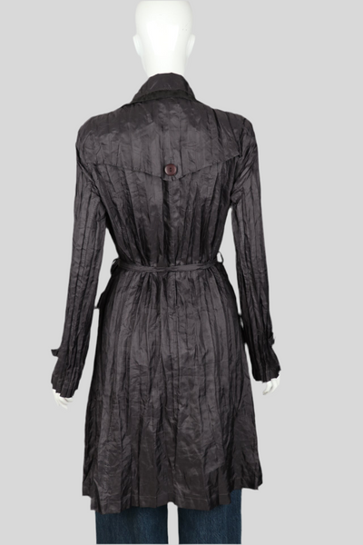Specchio Pleats Plissé Lightweight Coat