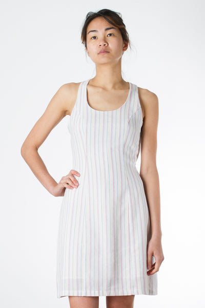 Striped Cross-Back Dress TWL207