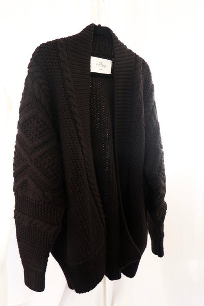 Mr Mittens Chunky Black Cable Knit