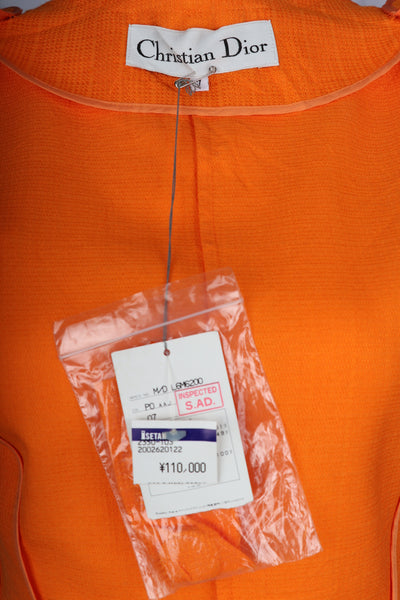 Christian Dior Orange Short-Sleeved Jacket