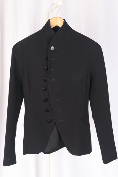 Ralph Lauren Black Label Asymmetric High-Neck Blazer