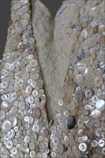 Hand-Crafted Button-Covered Top
