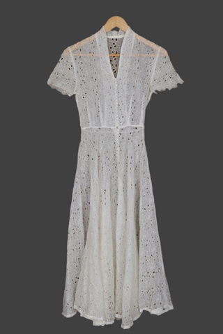 1950s Cotton Organdy Dress