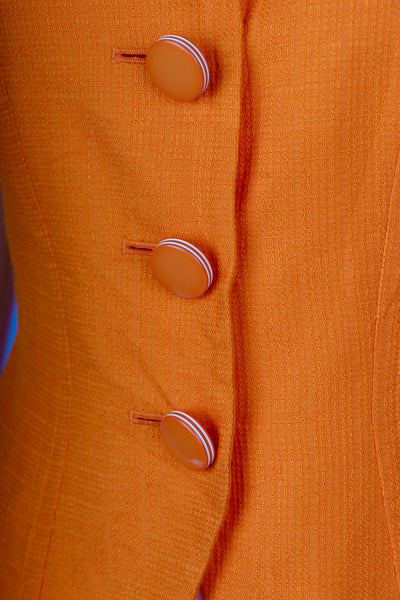 Christian Dior Orange Short-Sleeved Jacket