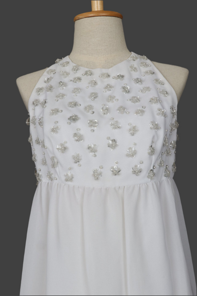Vintage Mini Dress with Beaded Bodice