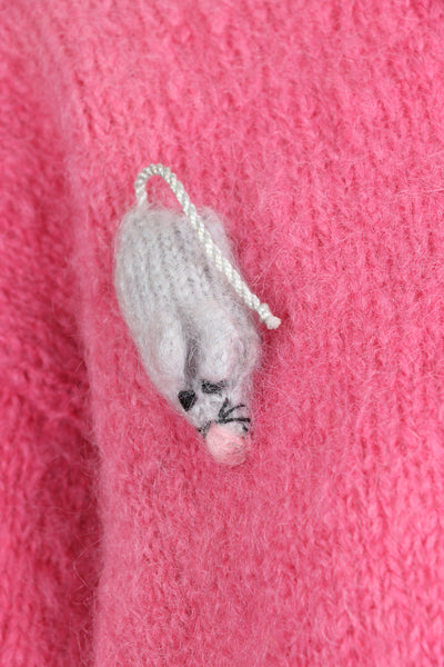 Vintage Cat & Mouse Mohair Jumper