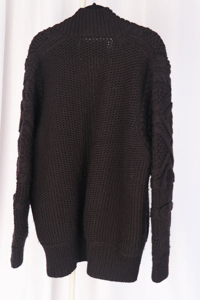 Mr Mittens Chunky Black Cable Knit