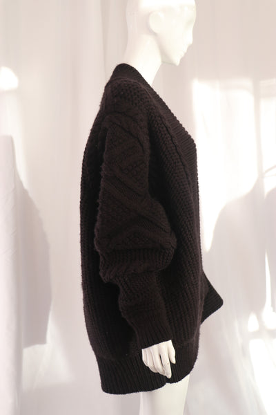 Mr Mittens Chunky Black Cable Knit