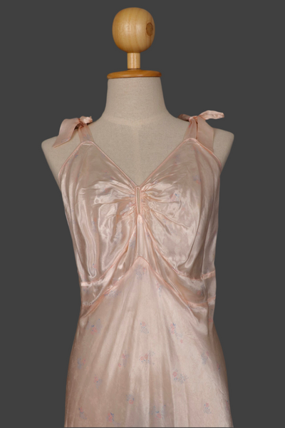 1940’s Floral Rayon Gown