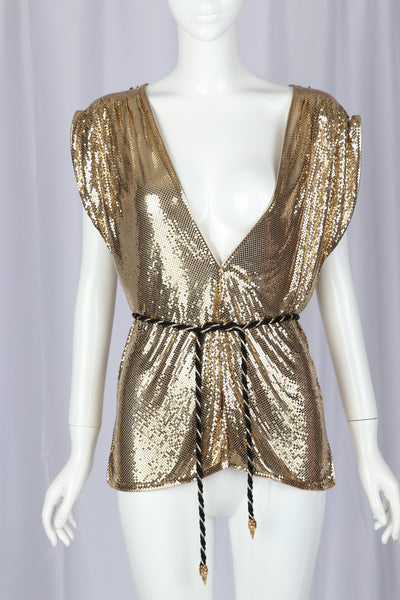 Whiting and Davis Metal Mesh Top