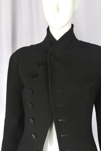 Ralph Lauren Black Label Asymmetric High-Neck Blazer