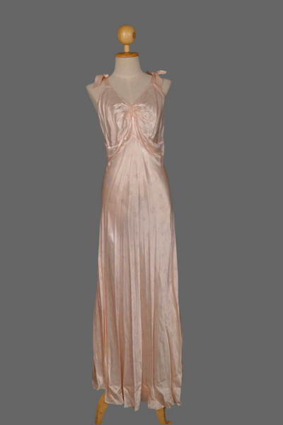 1940’s Floral Rayon Gown