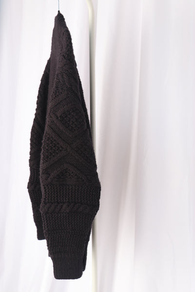 Mr Mittens Chunky Black Cable Knit