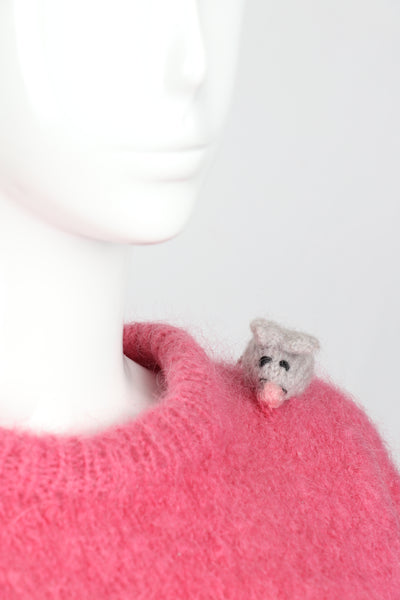 Vintage Cat & Mouse Mohair Jumper