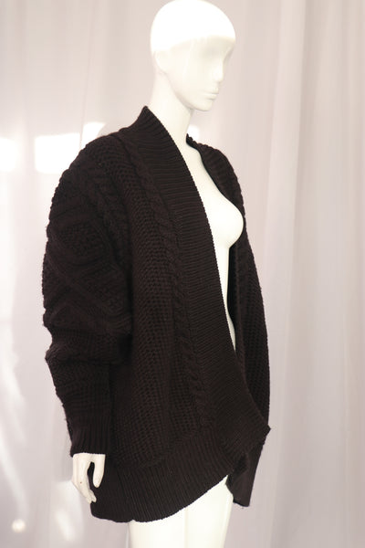Mr Mittens Chunky Black Cable Knit