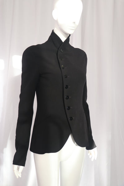 Ralph Lauren Black Label Asymmetric High-Neck Blazer
