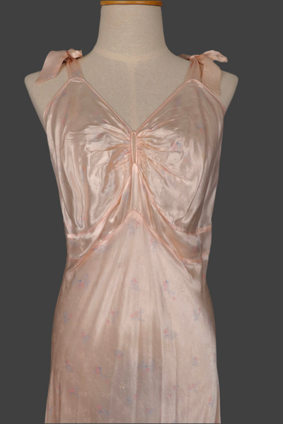 1940’s Floral Rayon Gown