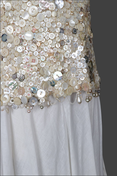 Hand-Crafted Button-Covered Top
