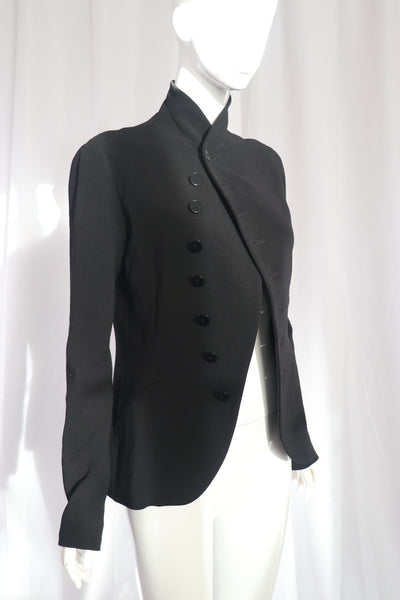 Ralph Lauren Black Label Asymmetric High-Neck Blazer