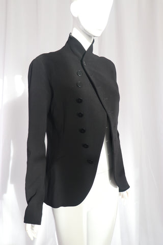 Ralph Lauren Black Label Asymmetric High-Neck Blazer