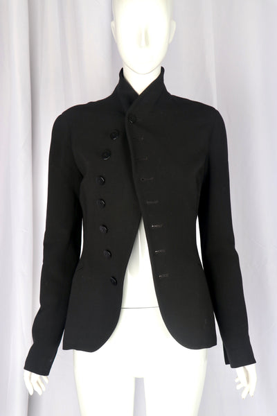 Ralph Lauren Black Label Asymmetric High-Neck Blazer