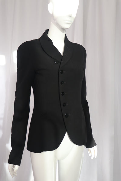 Ralph Lauren Black Label Asymmetric High-Neck Blazer