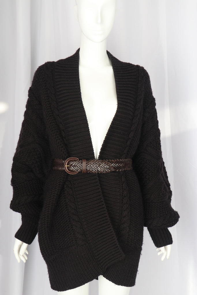 Mr Mittens Chunky Black Cable Knit