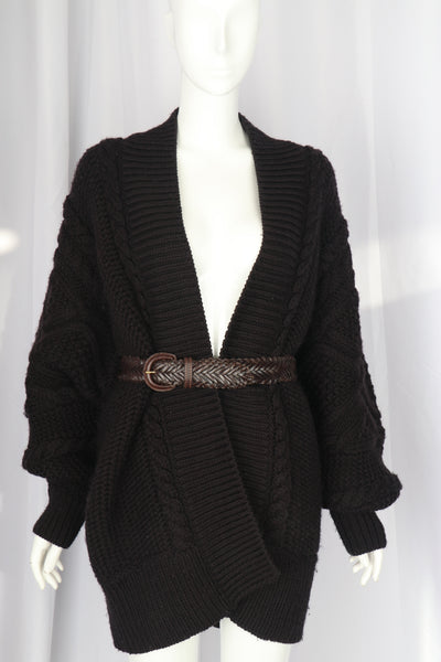 Mr Mittens Chunky Black Cable Knit