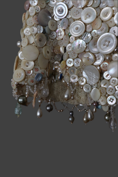 Hand-Crafted Button-Covered Top