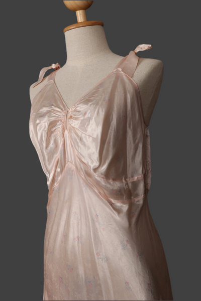 1940’s Floral Rayon Gown