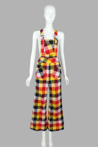 Vintage Plaid Jumpsuit