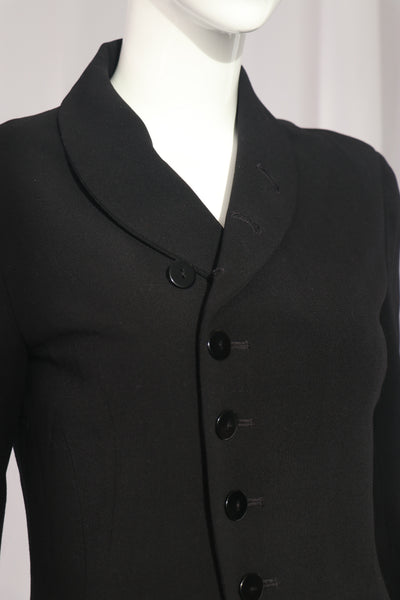 Ralph Lauren Black Label Asymmetric High-Neck Blazer