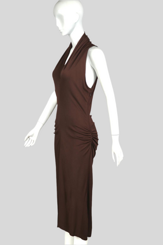 Celine Brown Jersey Dress