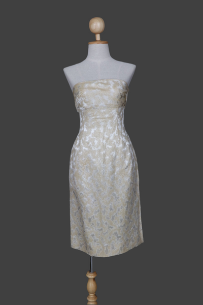 Strapless Brocade Dress