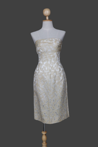 Strapless Brocade Dress