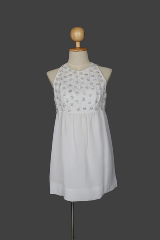 Vintage Mini Dress with Beaded Bodice