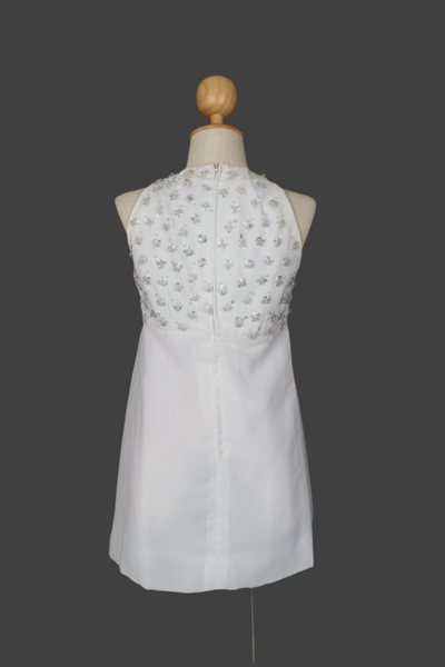 Vintage Mini Dress with Beaded Bodice