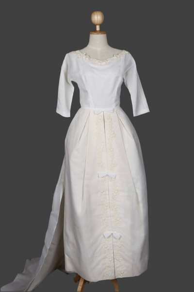 1960s Wedding Dress with Train