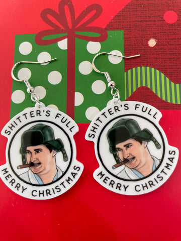 Sh*tter’s Full Merry Christmas Earrings
