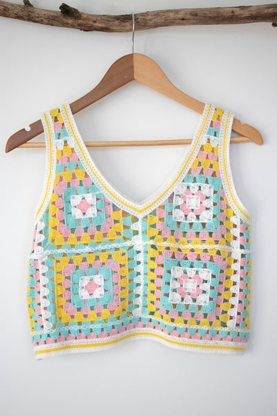 Pastel Crochet Top