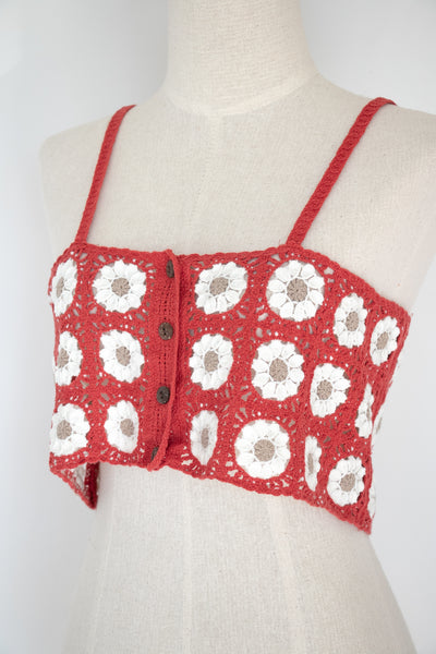 Cropped Crocheted Singlet