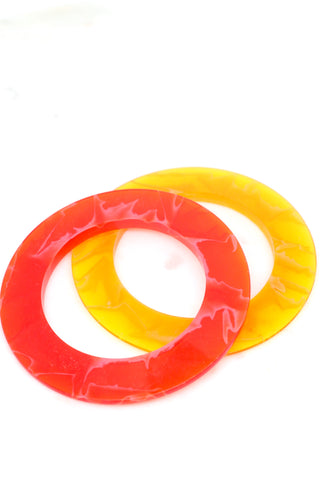 Vintage Resin Bangles (Red & Orange)