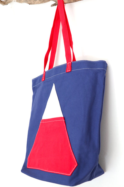 Triangle Pocket Tote Bag