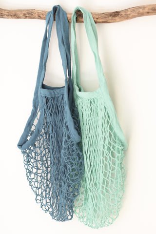 String Bag (Blue & Mint)